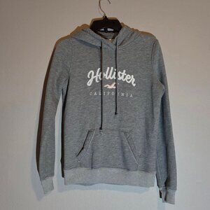 Hollister Grey Embroidered Hoodie, Women's Size S